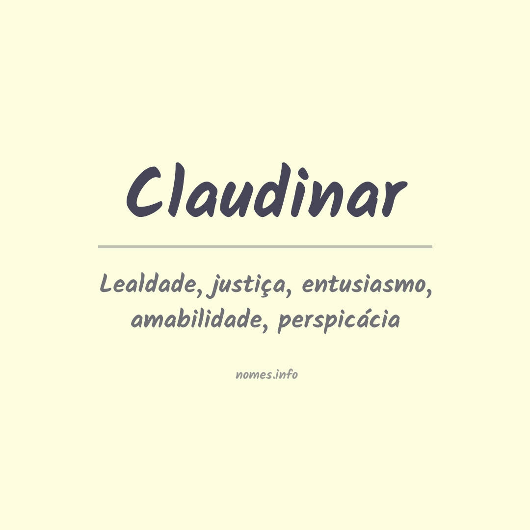 Significado do nome Claudinar