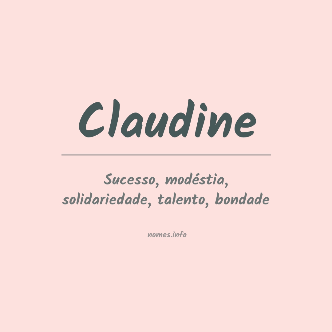 Significado do nome Claudine