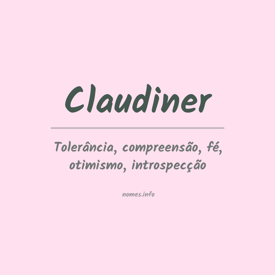 Significado do nome Claudiner