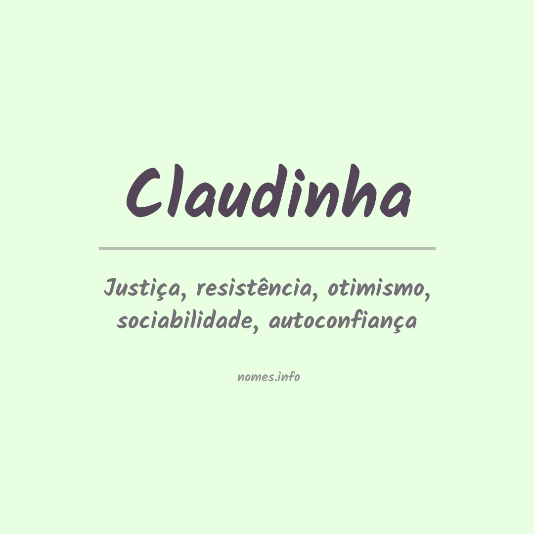 Significado do nome Claudinha