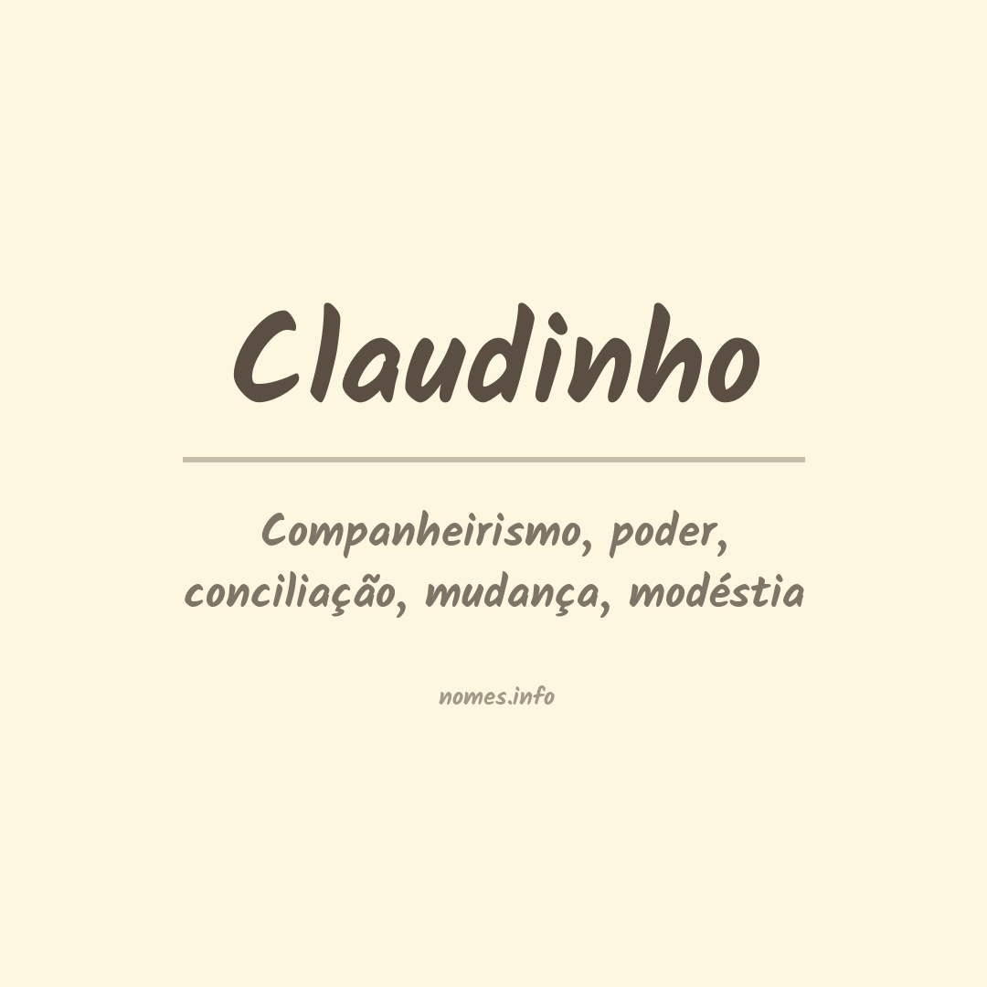 Significado do nome Claudinho