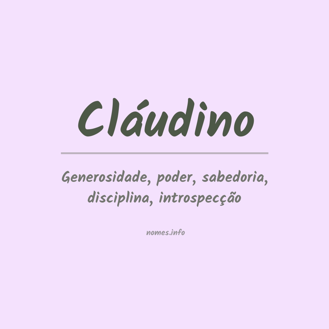 Significado do nome Cláudino