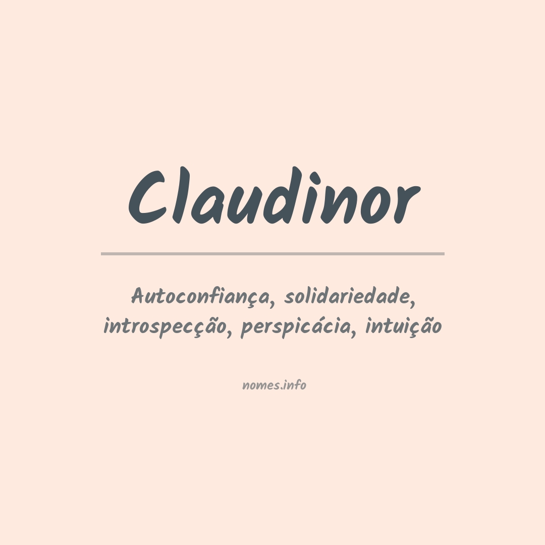 Significado do nome Claudinor