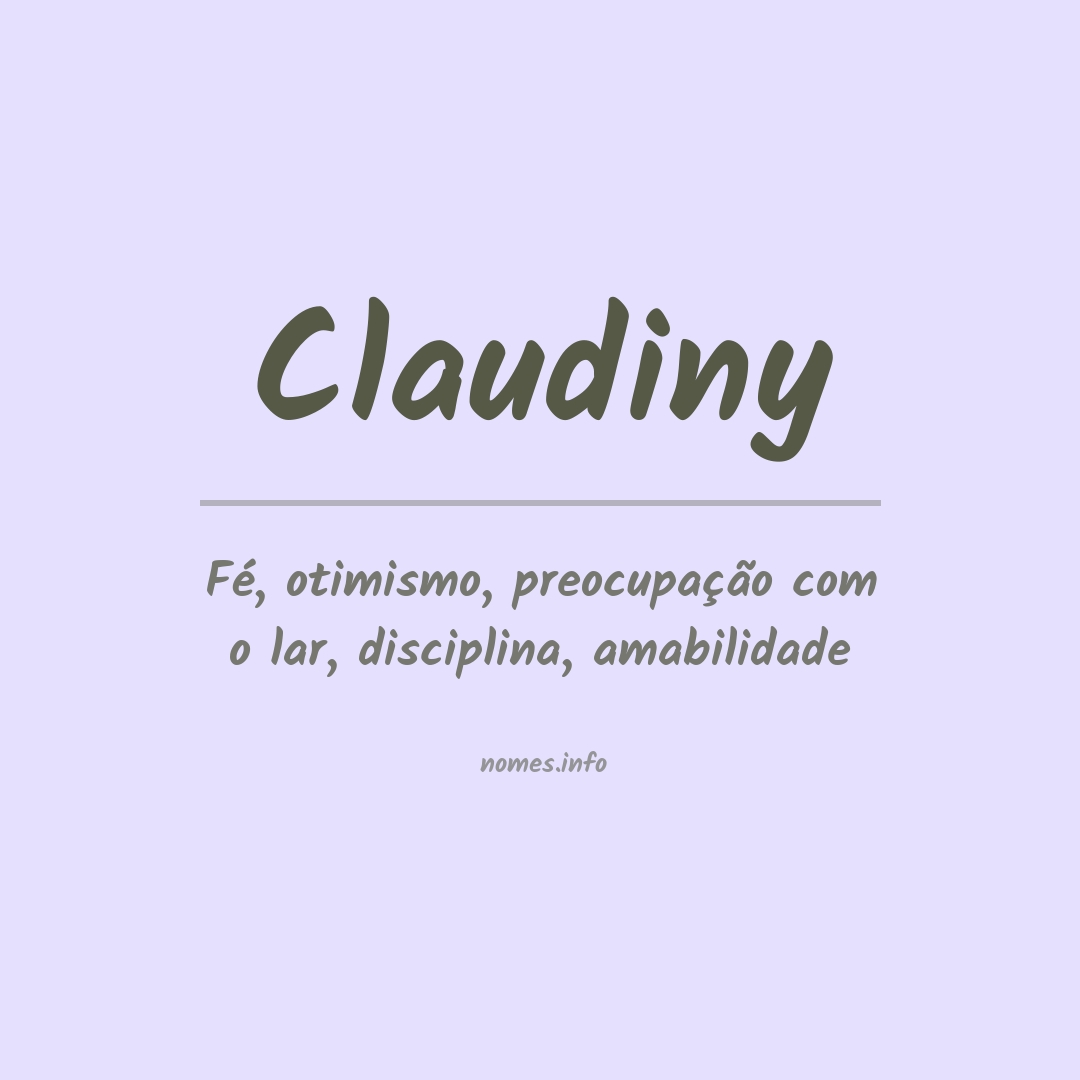 Significado do nome Claudiny