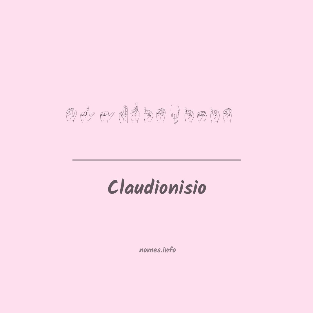 Claudionisio em Libras
