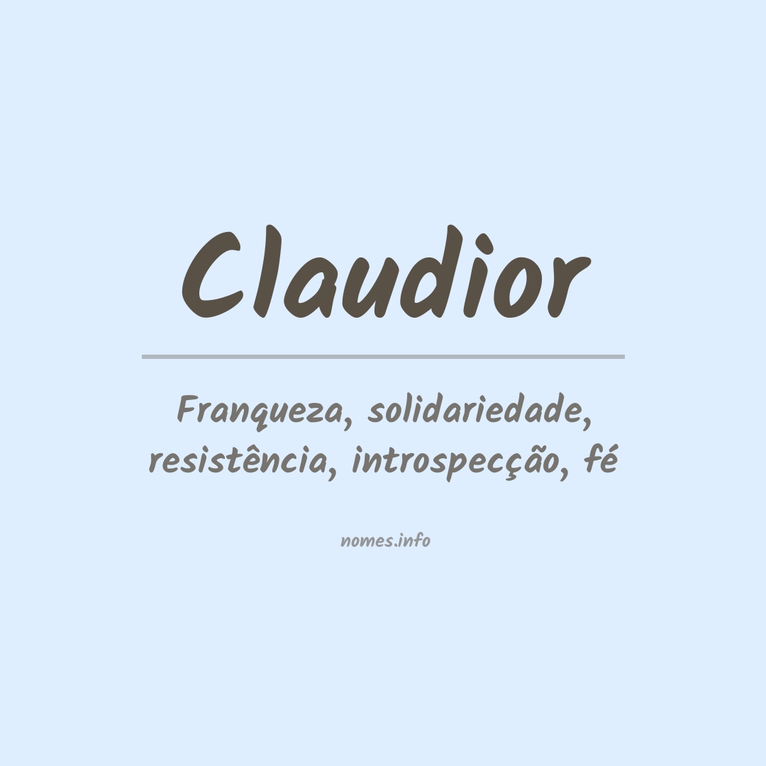 Significado do nome Claudior