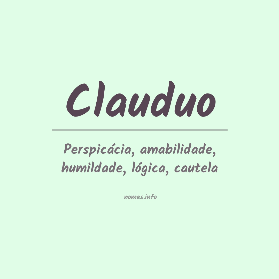 Significado do nome Clauduo