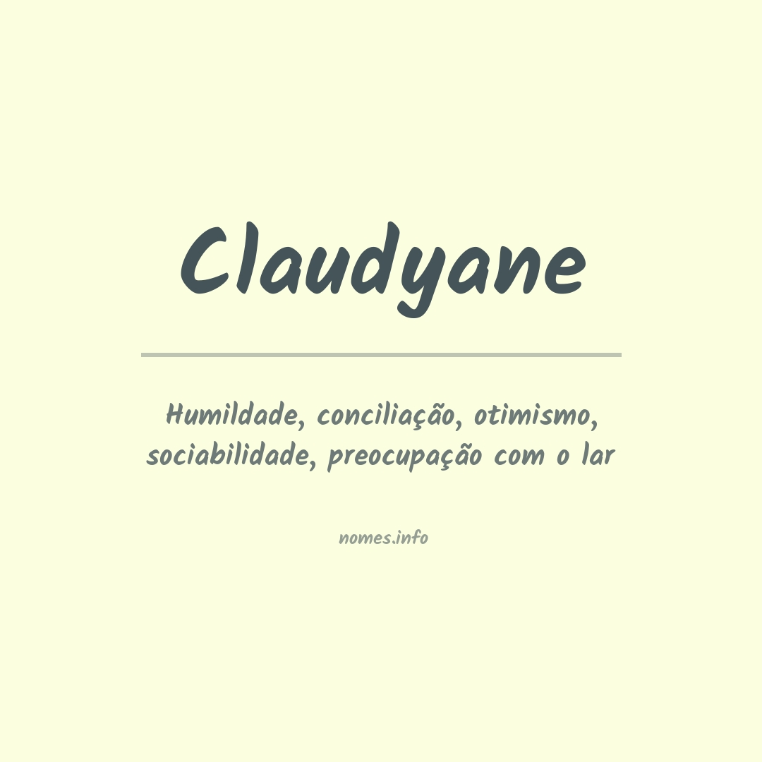Significado do nome Claudyane