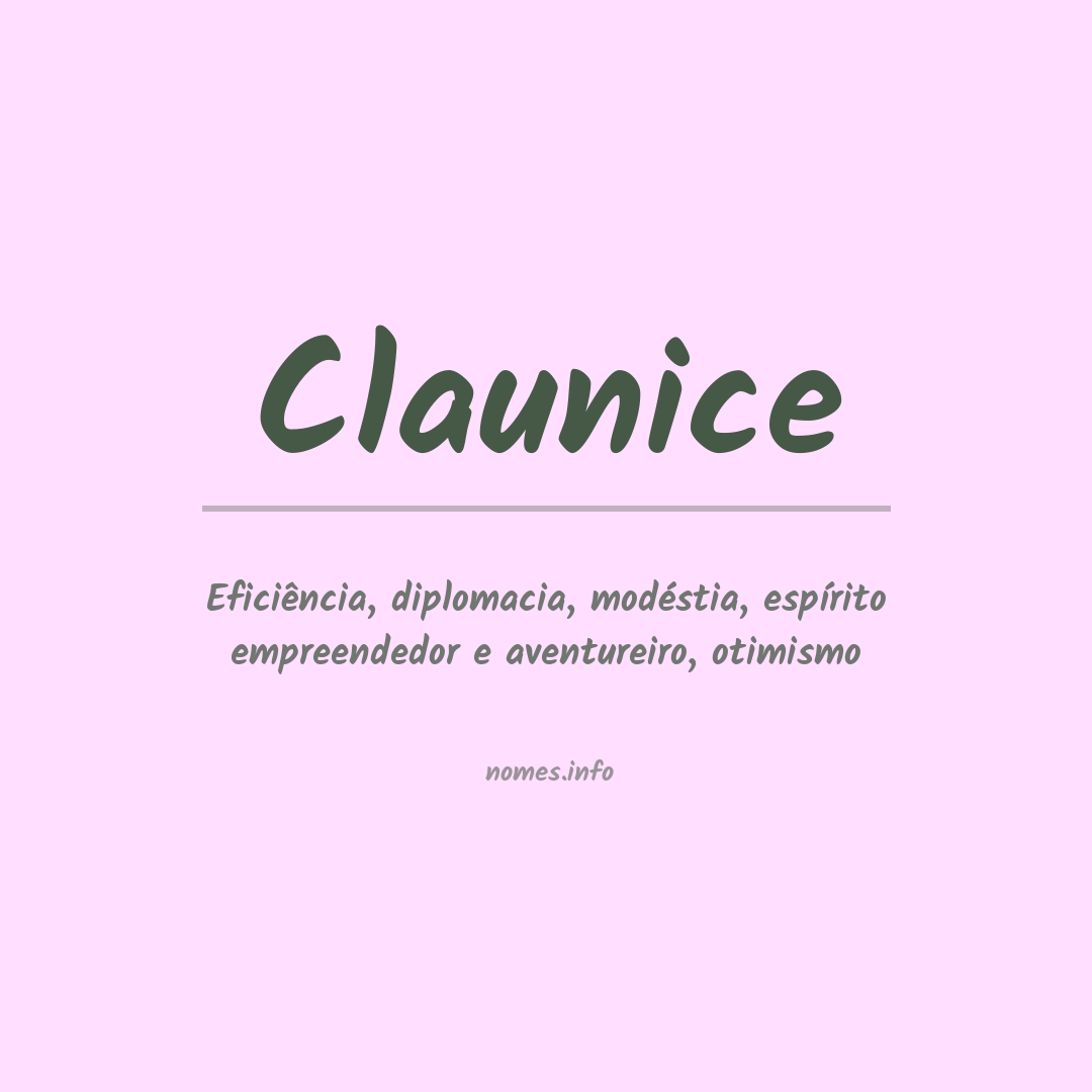 Significado do nome Claunice