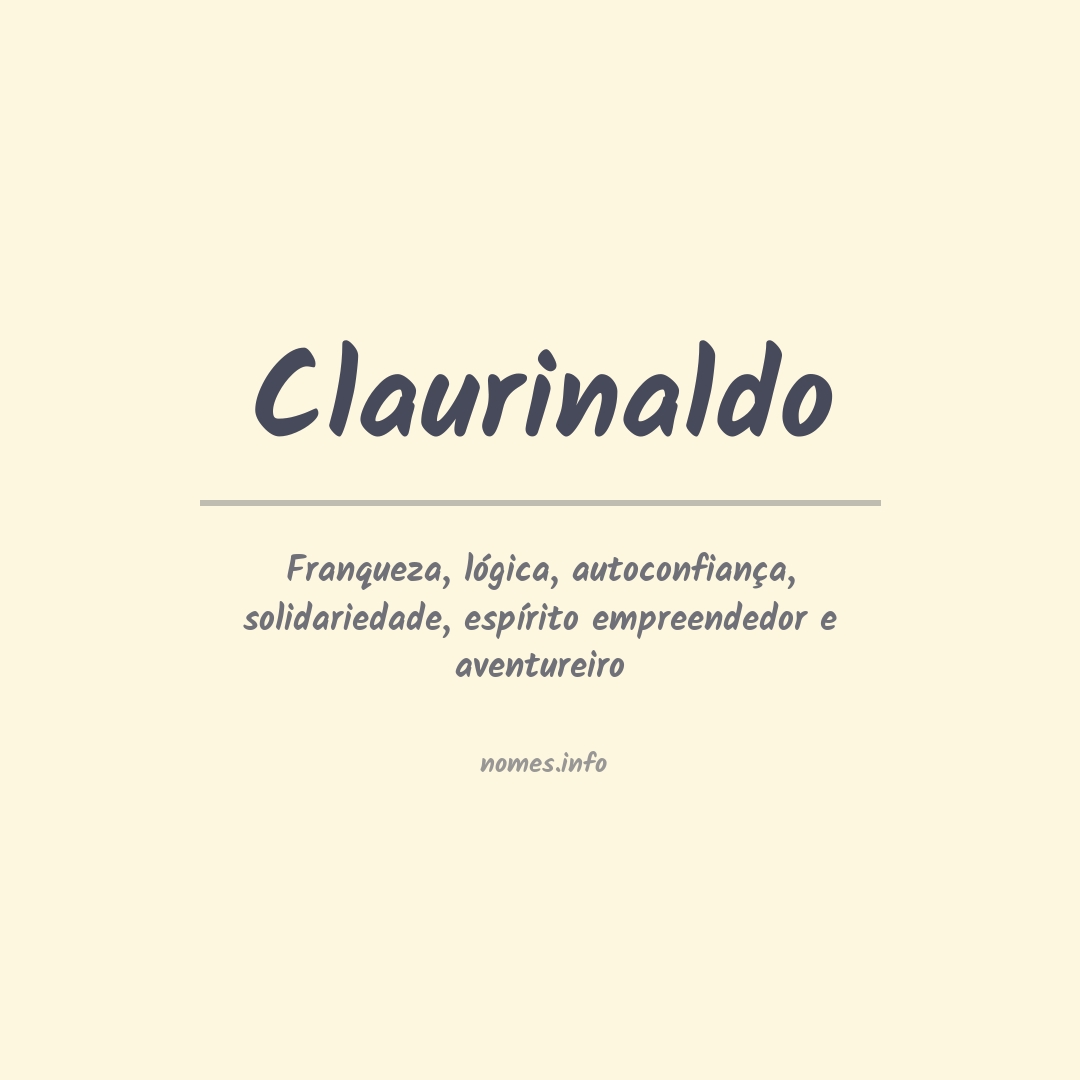 Significado do nome Claurinaldo