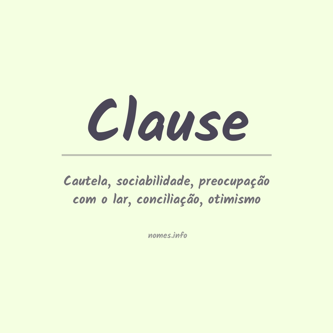 Significado do nome Clause