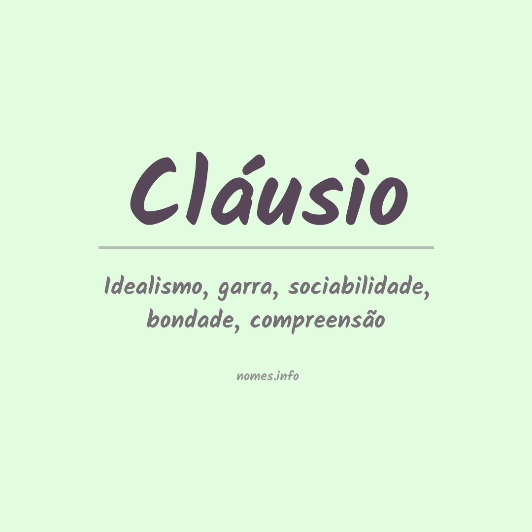 Significado do nome Cláusio