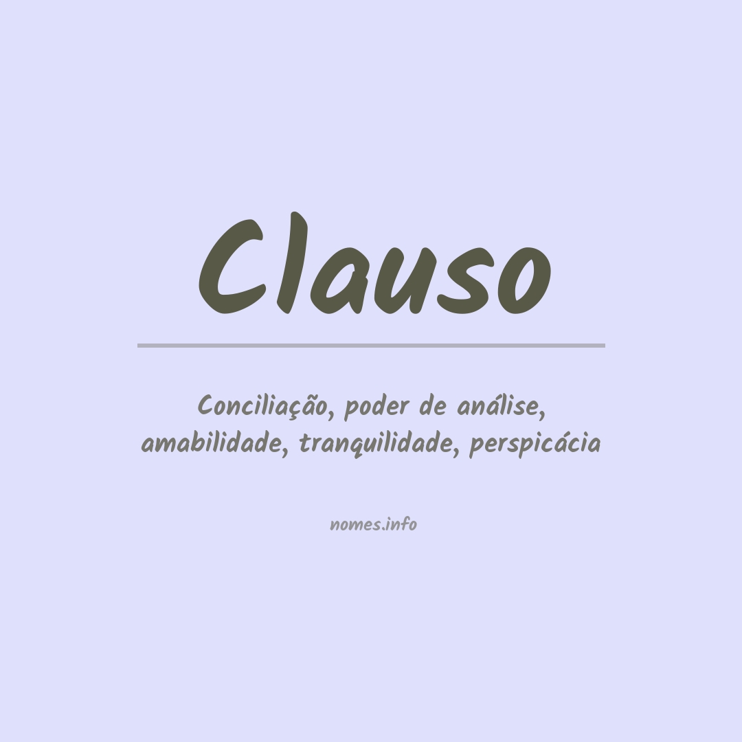 Significado do nome Clauso