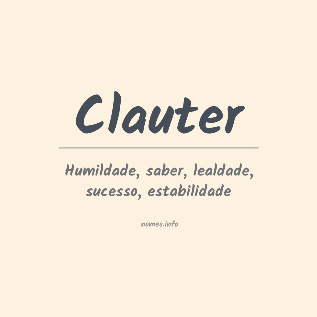 Significado do nome Clauter