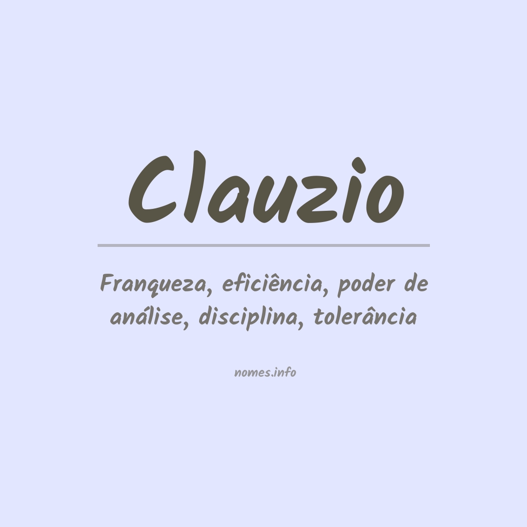 Significado do nome Clauzio