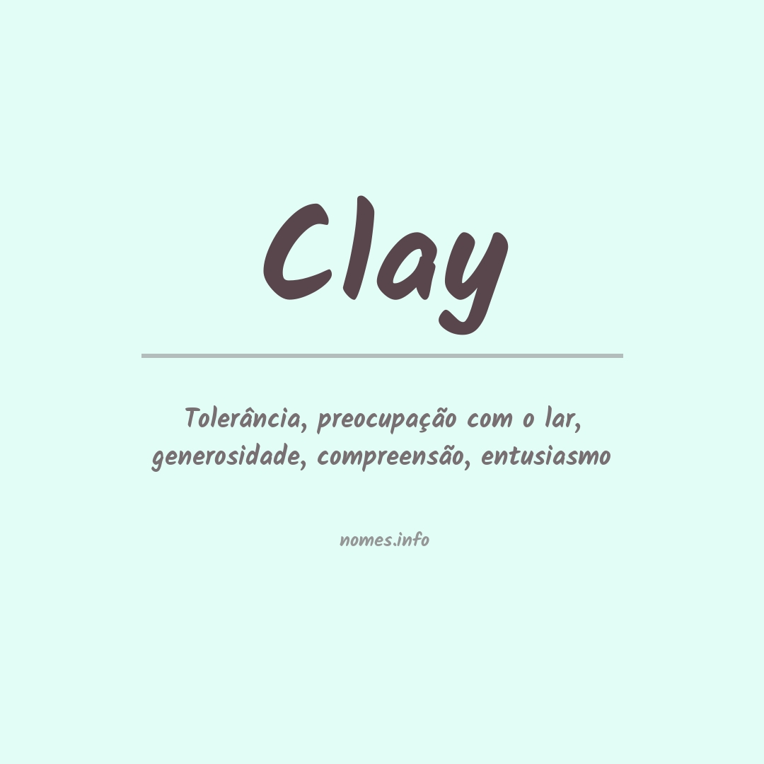 Significado do nome Clay