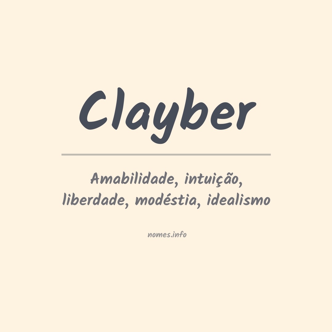 Significado do nome Clayber