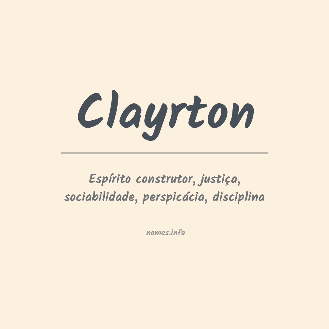 Significado do nome Clayrton