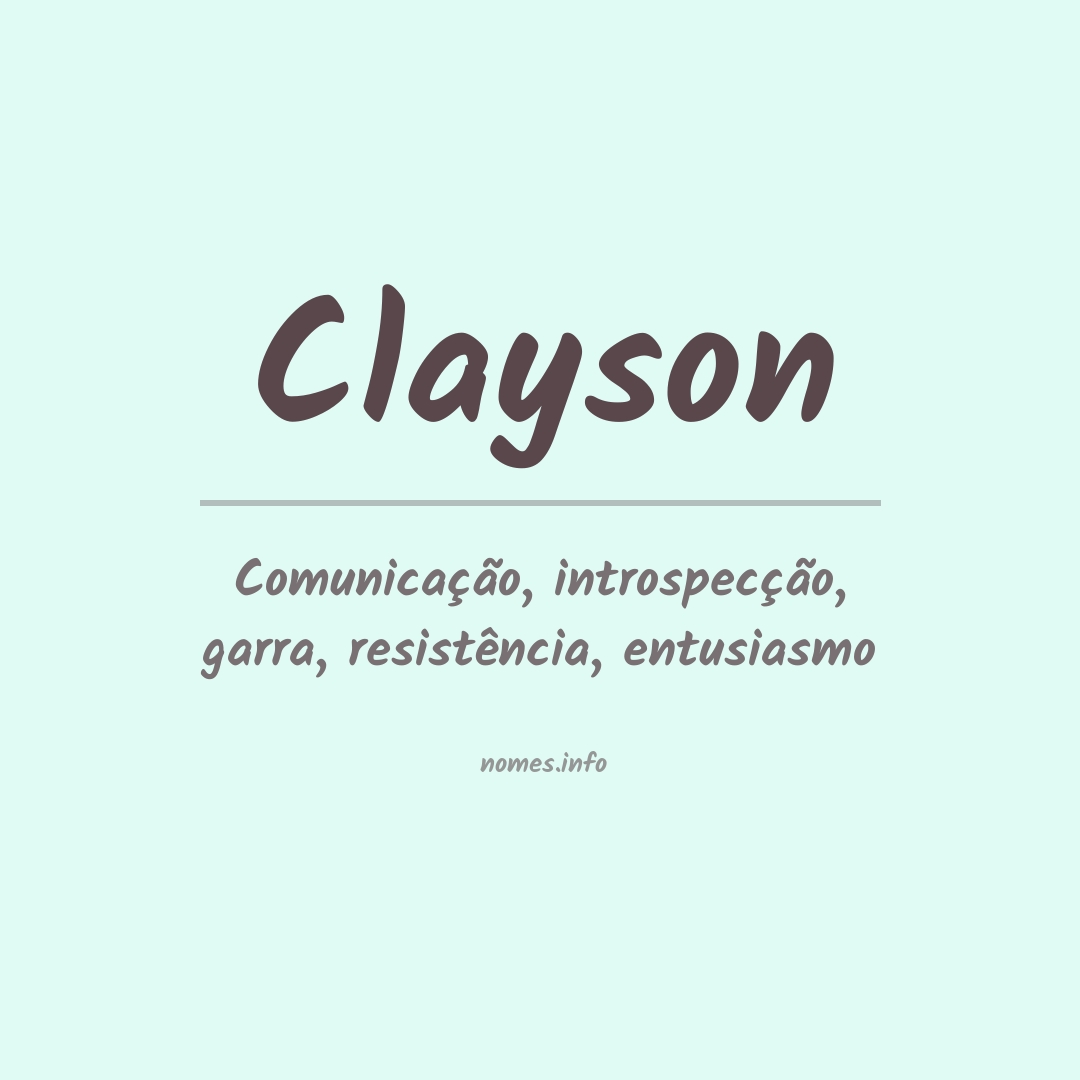 Significado do nome Clayson