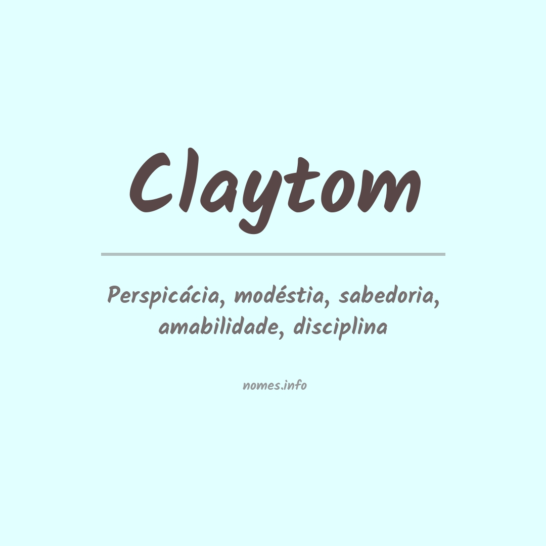 Significado do nome Claytom