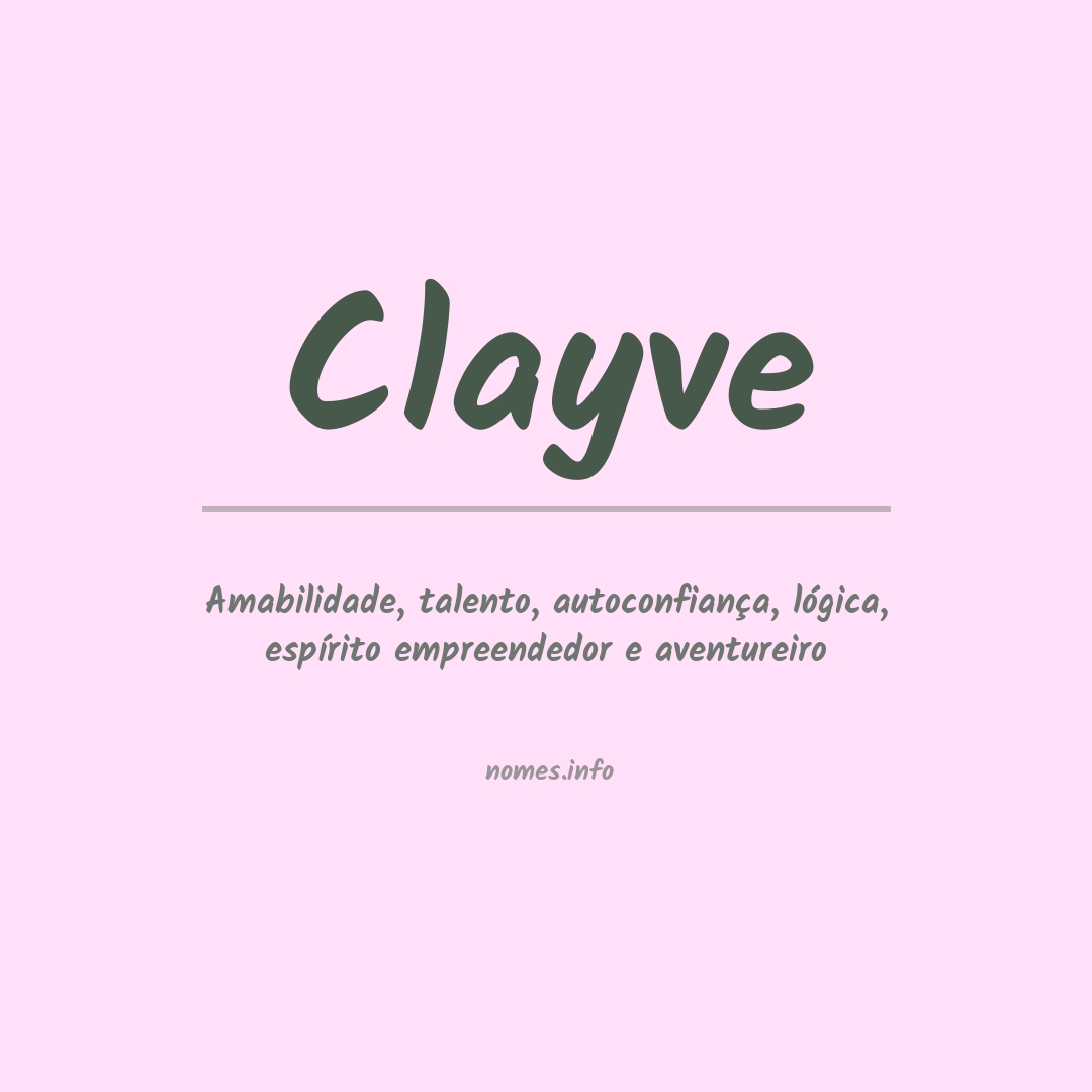 Significado do nome Clayve