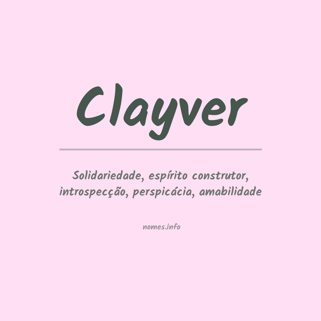 Significado do nome Clayver