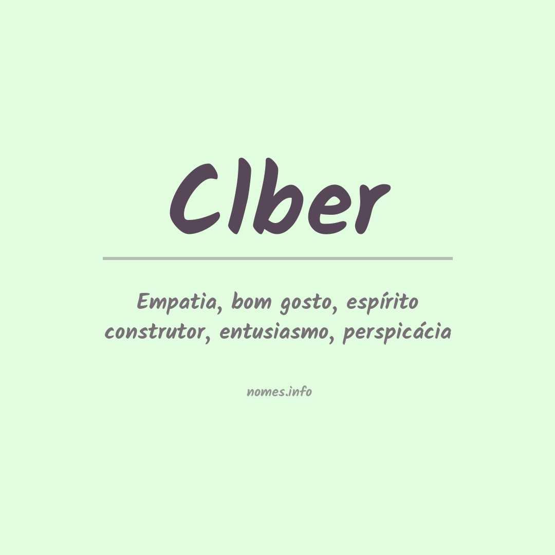 Significado do nome Clber