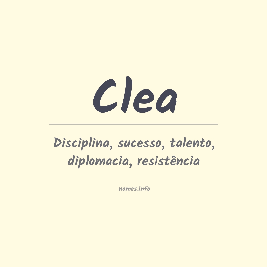 Significado do nome Clea