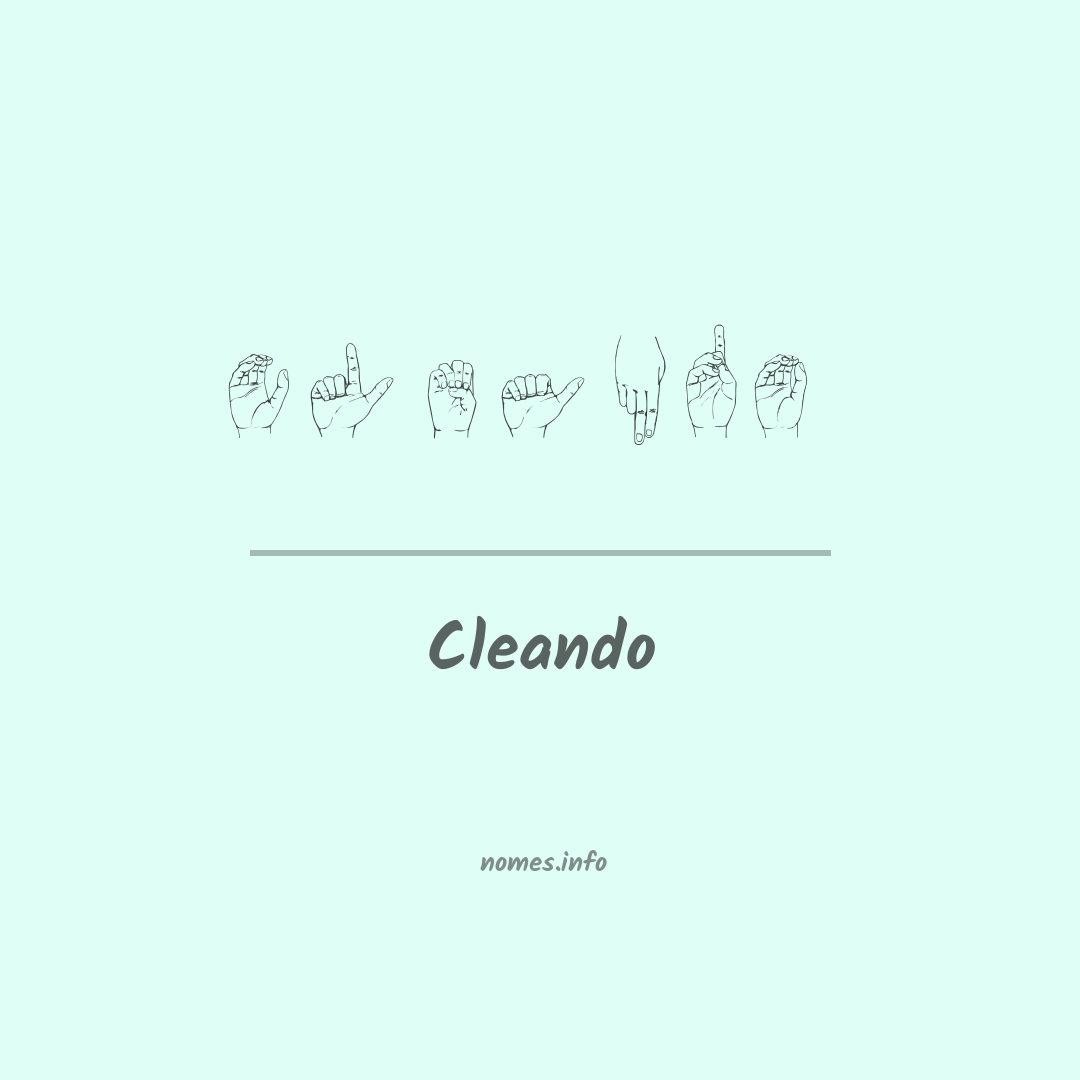 Cleando em Libras