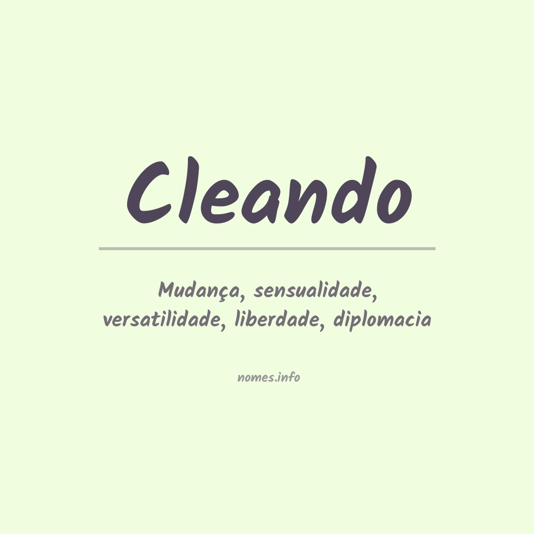 Significado do nome Cleando