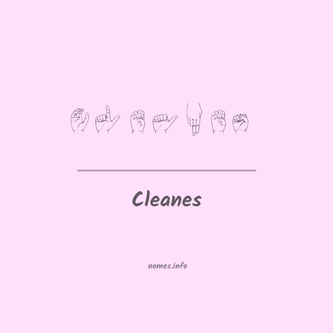 Cleanes em Libras