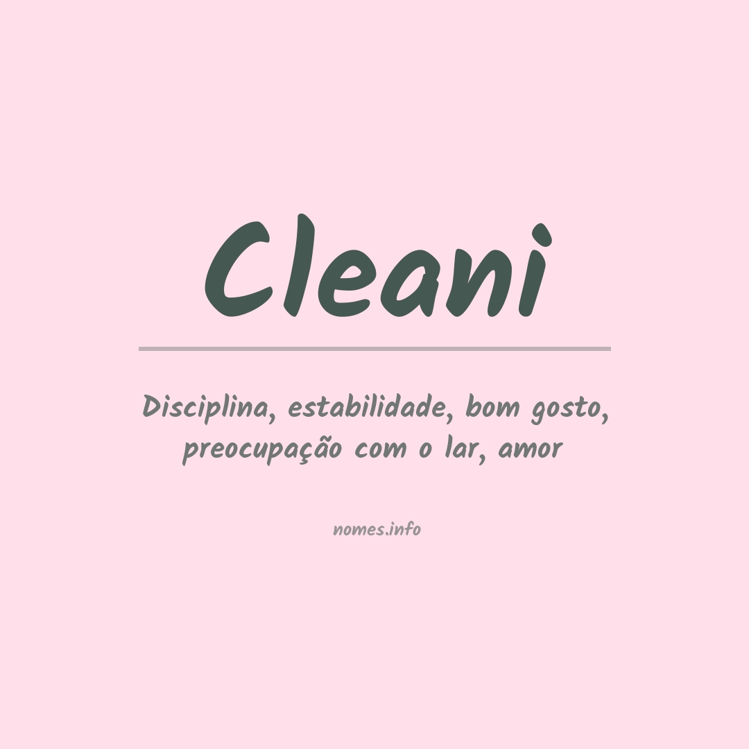 Significado do nome Cleani
