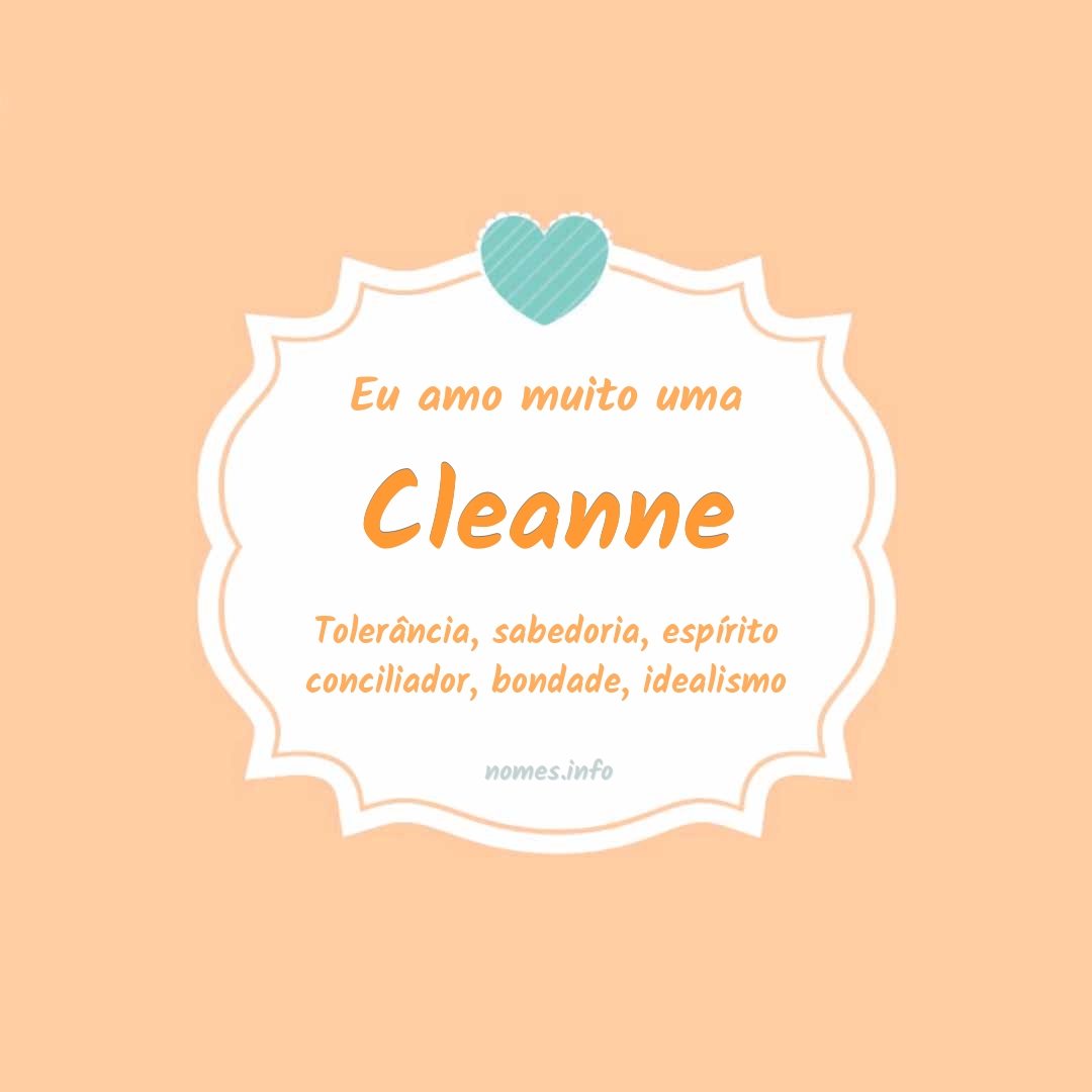 Eu amo muito Cleanne Eu amo muito Cleanne