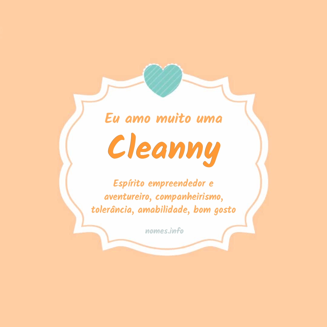 Eu amo muito Cleanny
