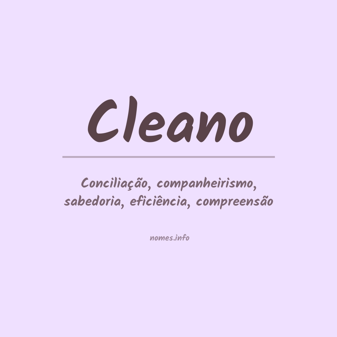Significado do nome Cleano