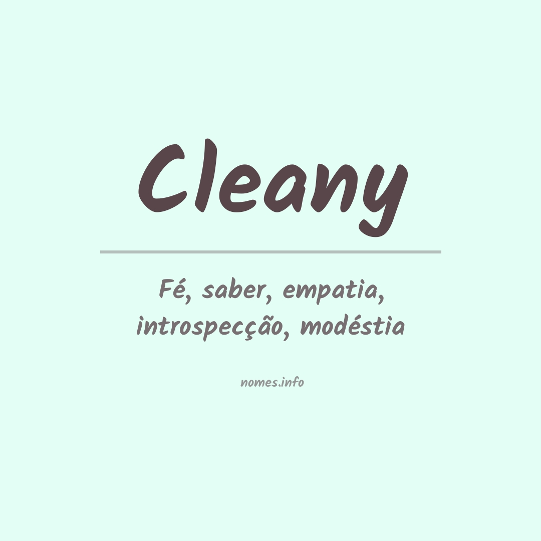 Significado do nome Cleany