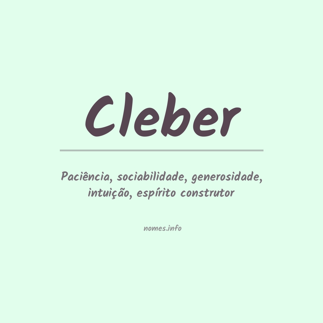 Significado do nome Cleber