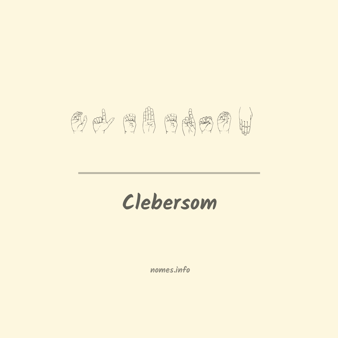 Clebersom em Libras
