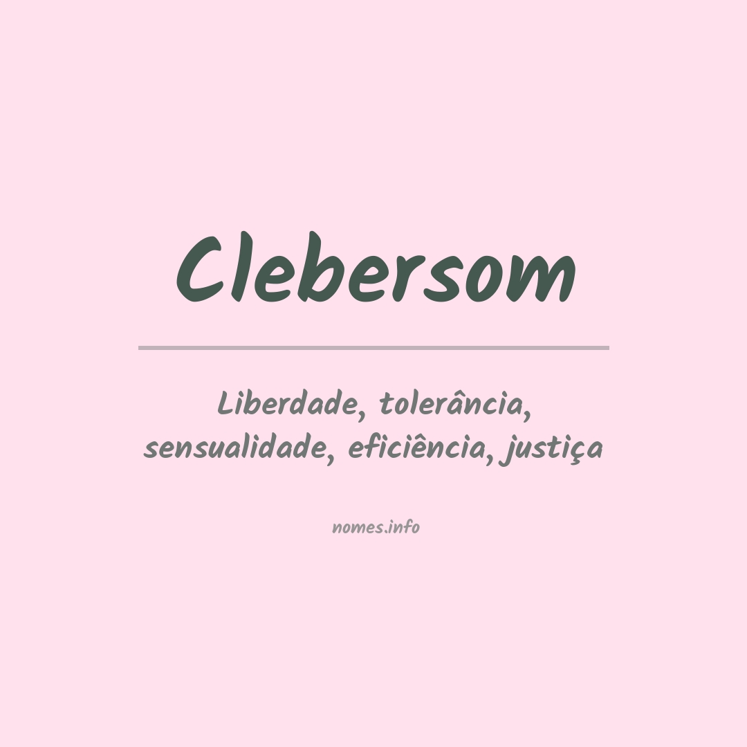 Significado do nome Clebersom