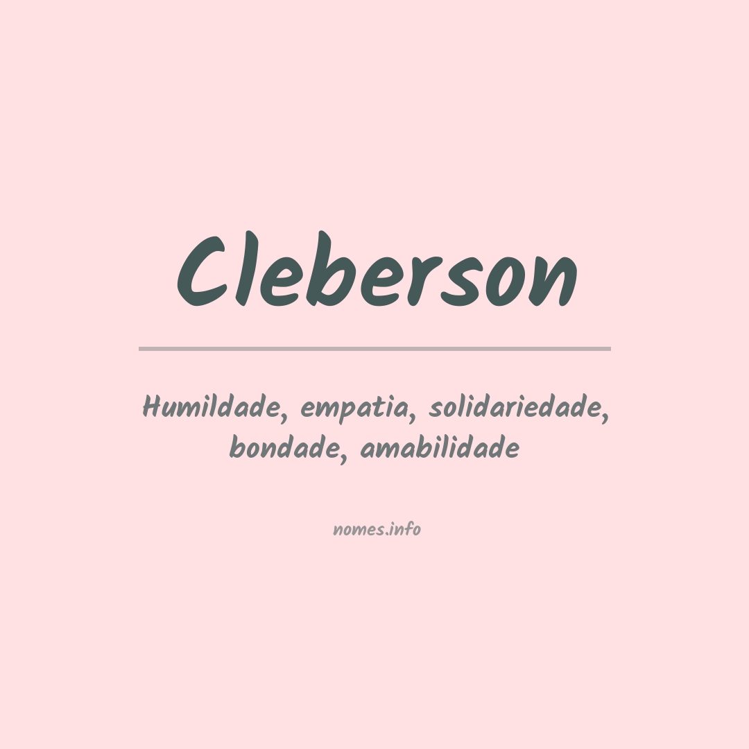 Significado do nome Cleberson