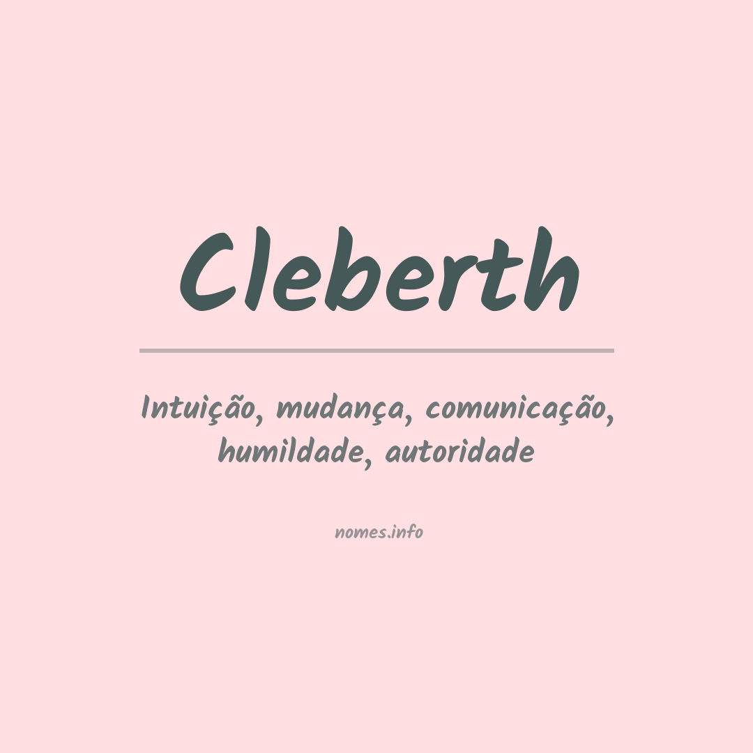 Significado do nome Cleberth