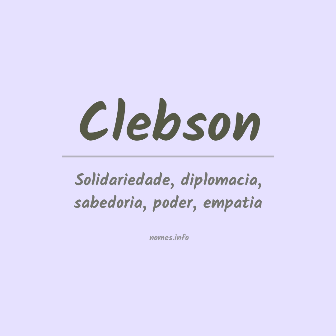 Significado do nome Clebson