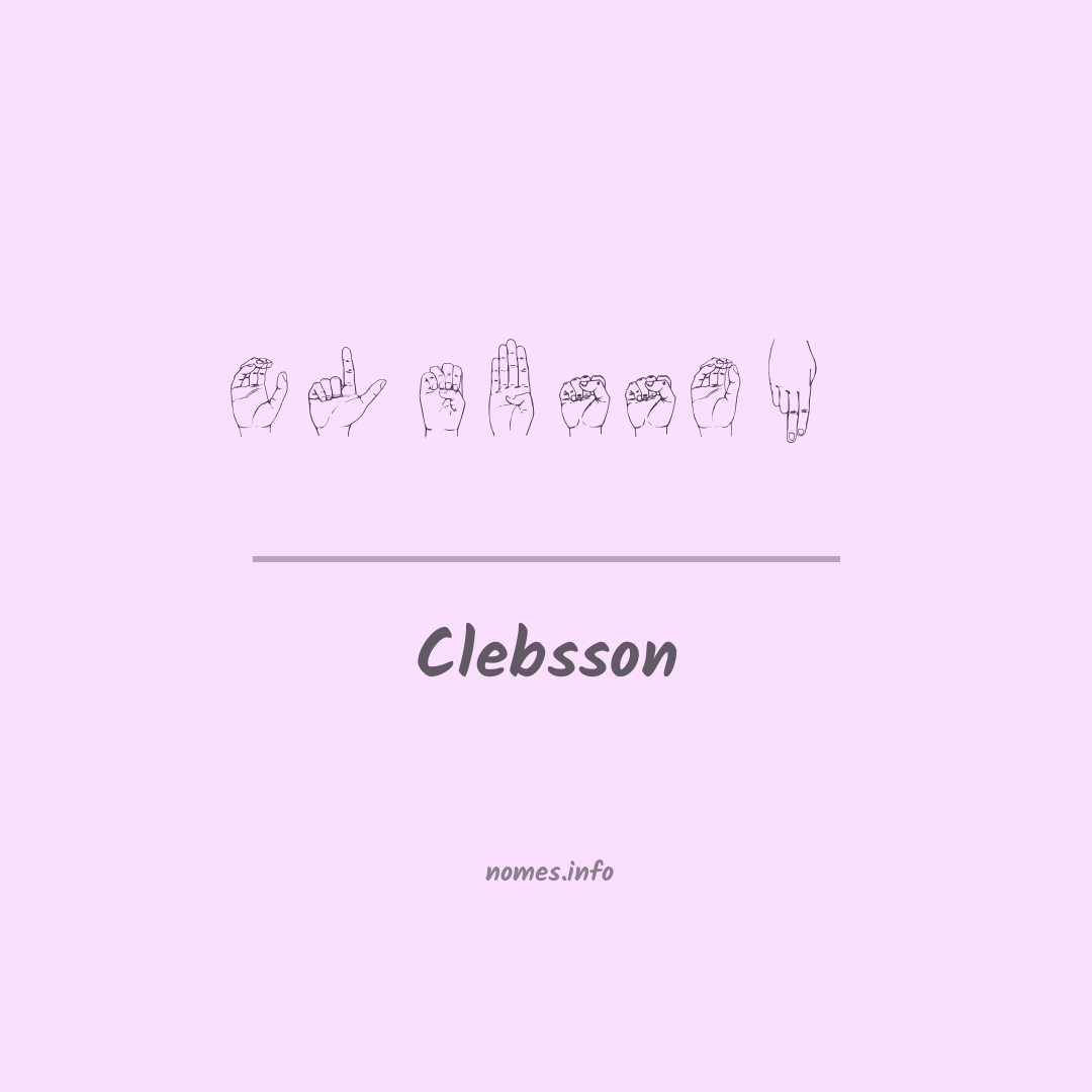Clebsson em Libras