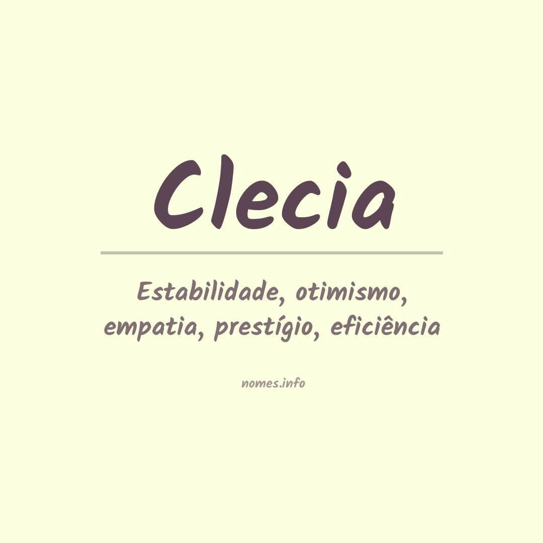 Significado do nome Clecia