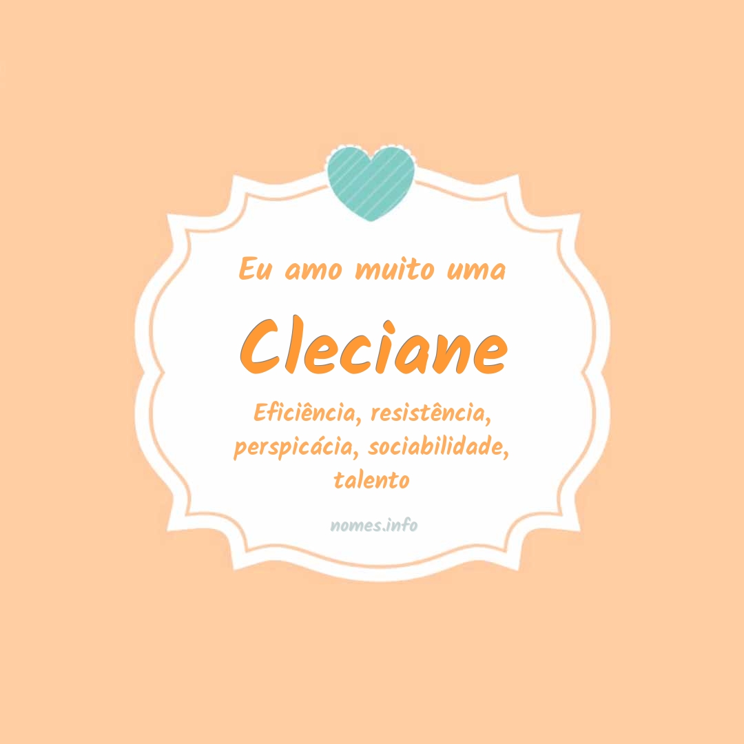 Eu amo muito Cleciane