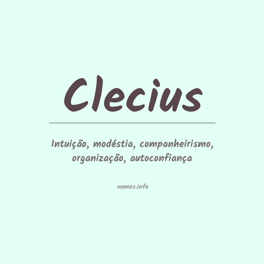 Significado do nome Clecius