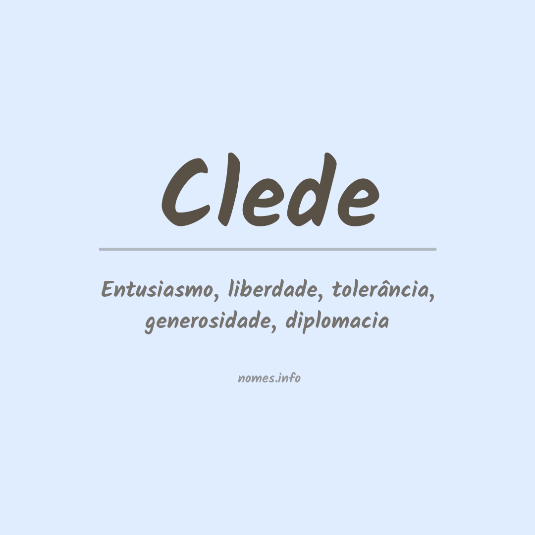 Significado do nome Clede