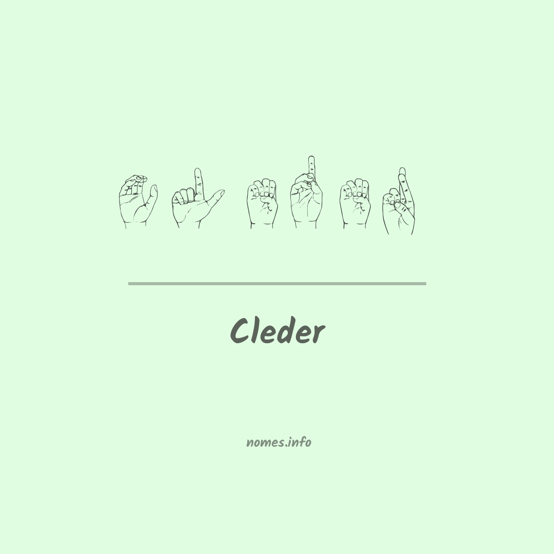 Cleder em Libras Cleder em Libras