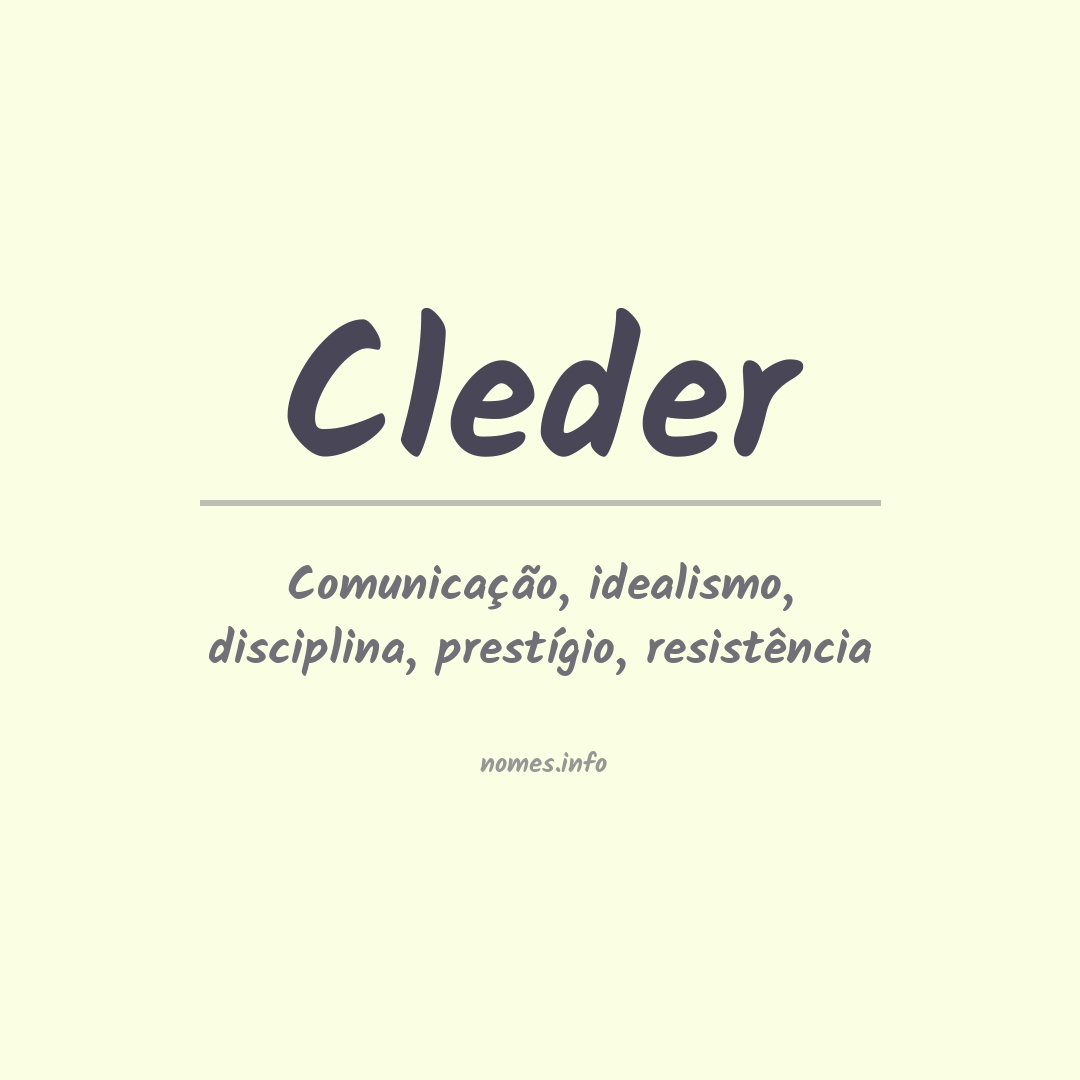 Significado do nome Cleder