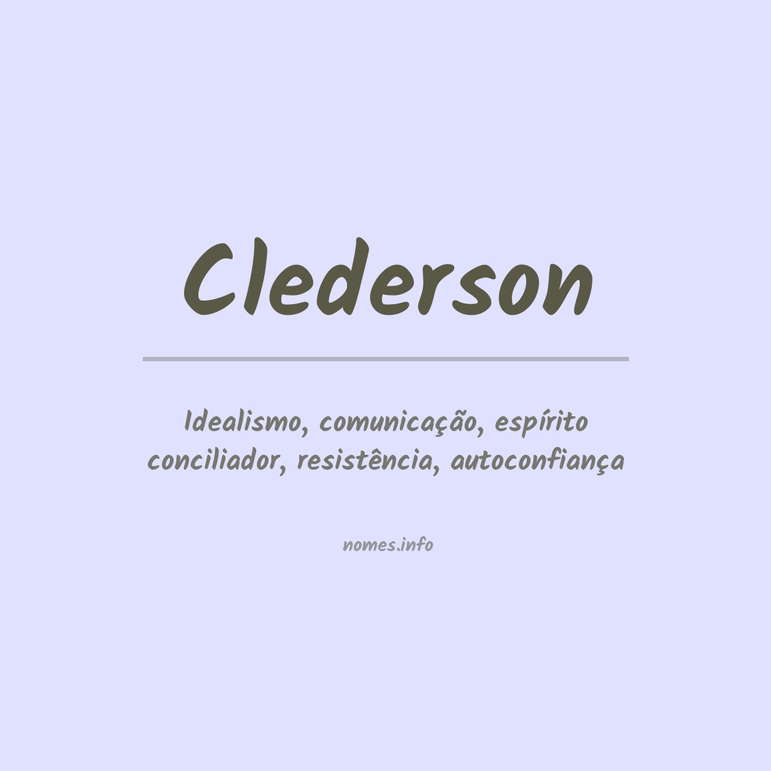 Significado do nome Clederson